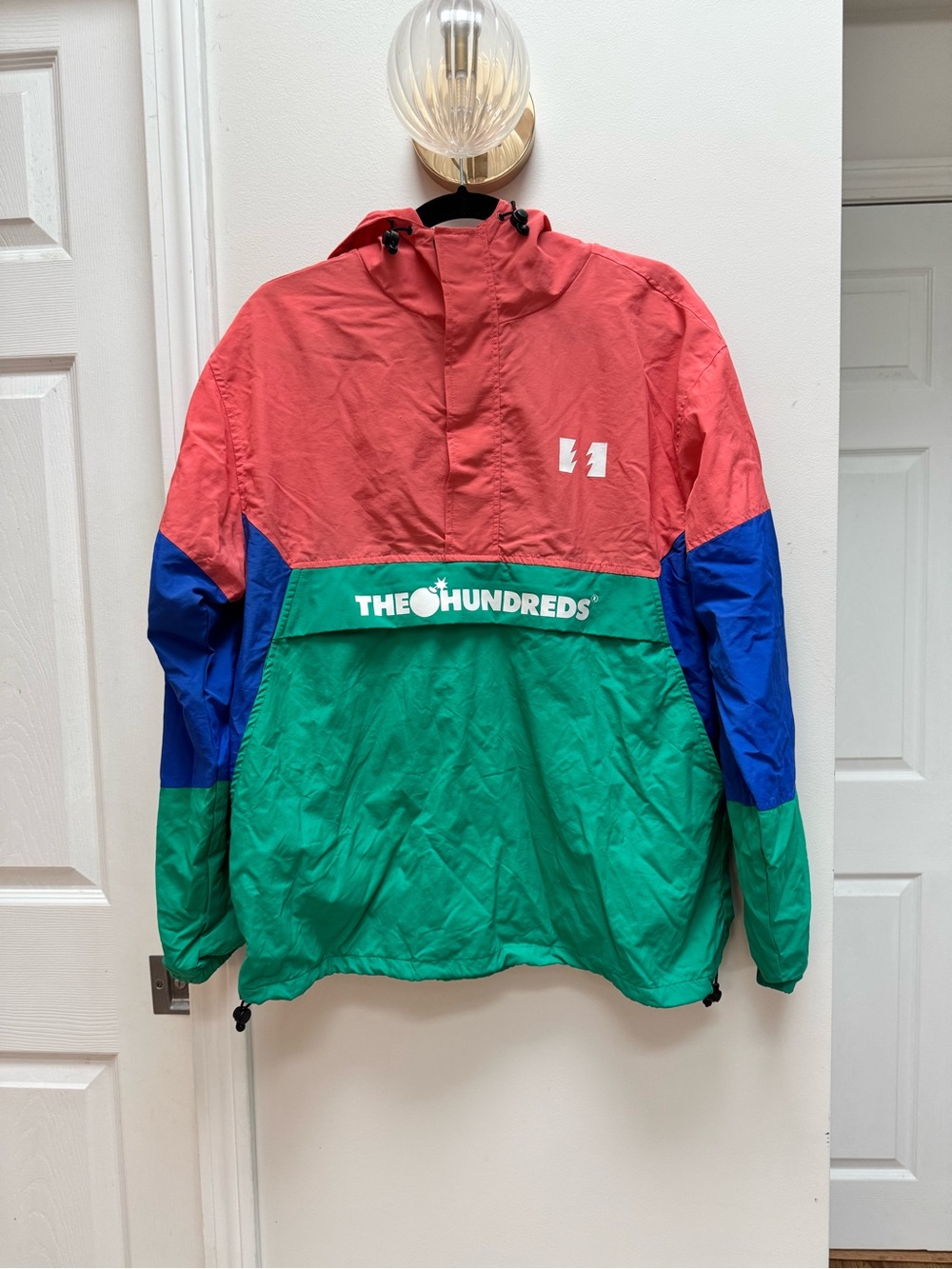 The Hundreds Colorblock Windbreaker Jacket - Salmon, Teal, Blue